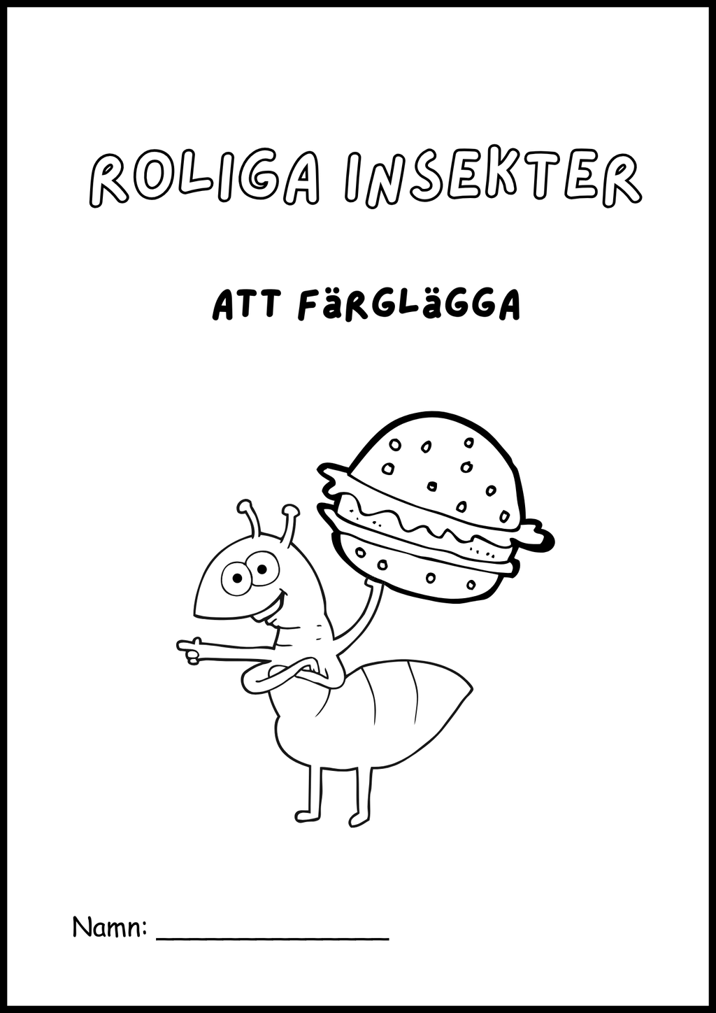 Roliga insekter att färglägga