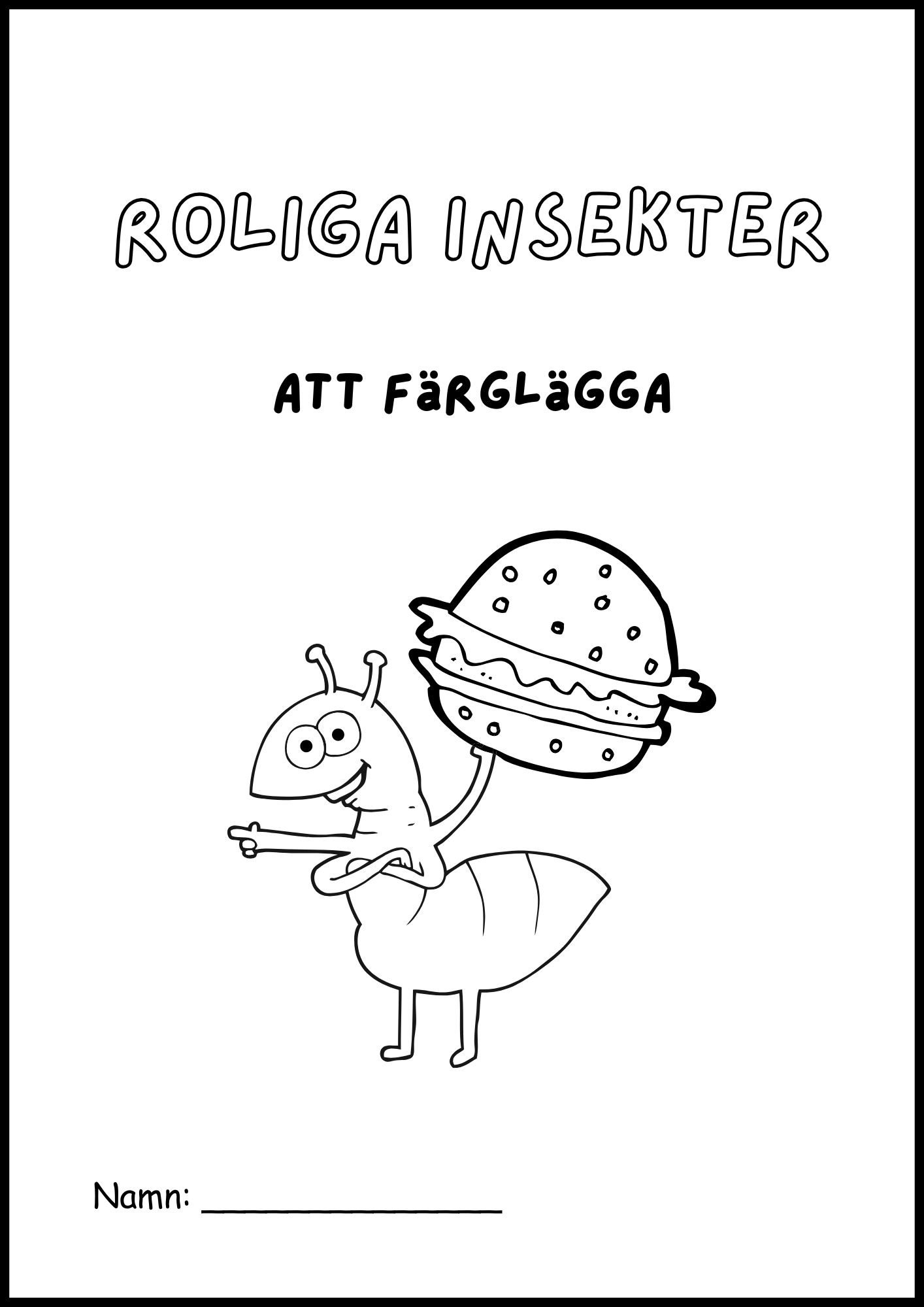 Roliga insekter att färglägga