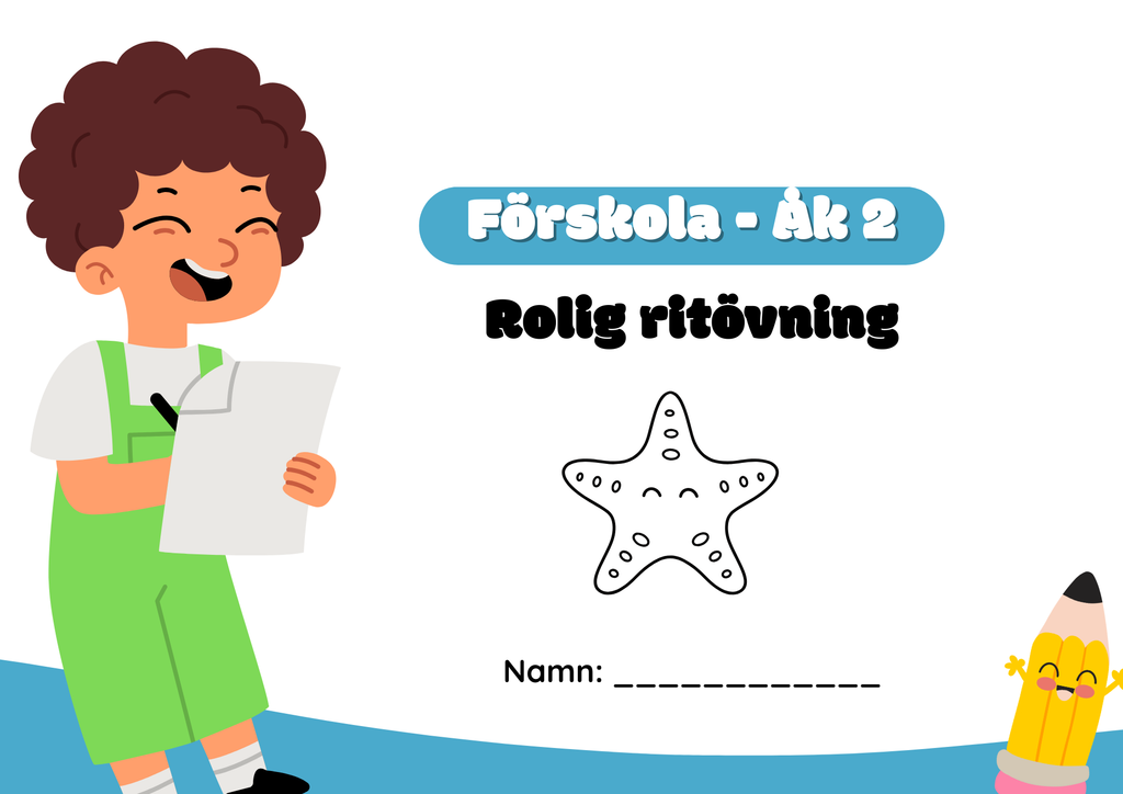 Rolig ritövning - Förskola - Åk 2  - finmotorik