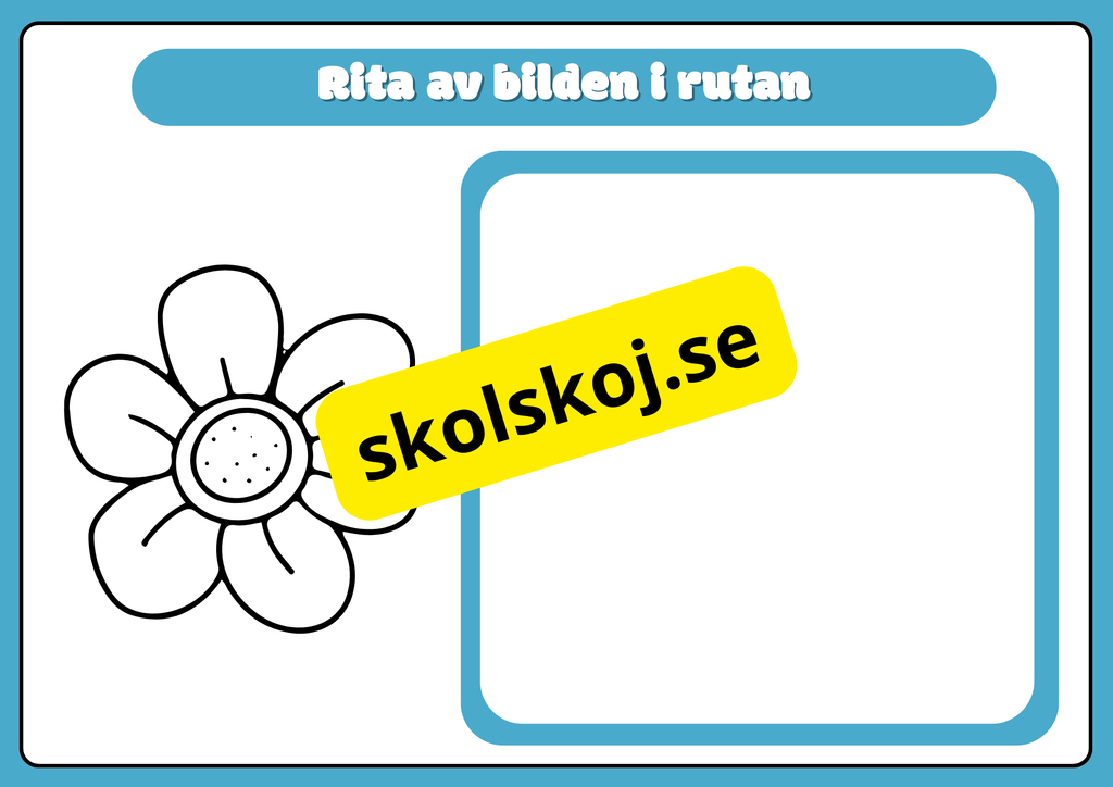 Rolig ritövning - Förskola - Åk 2  - finmotorik
