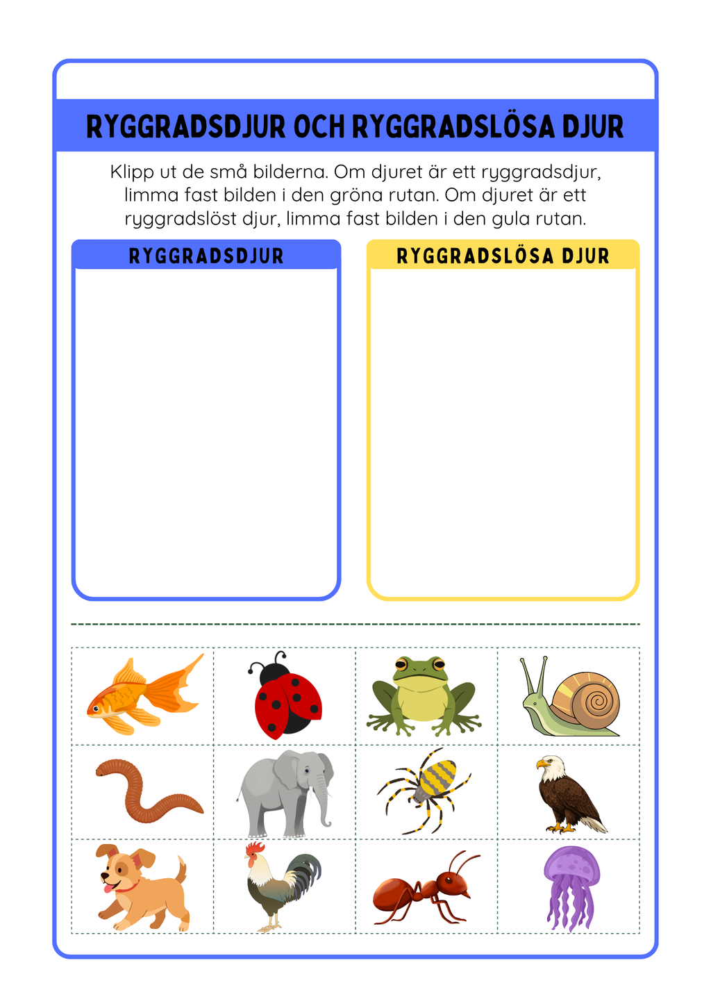 Ryggradsdjur och ryggradslösa djur