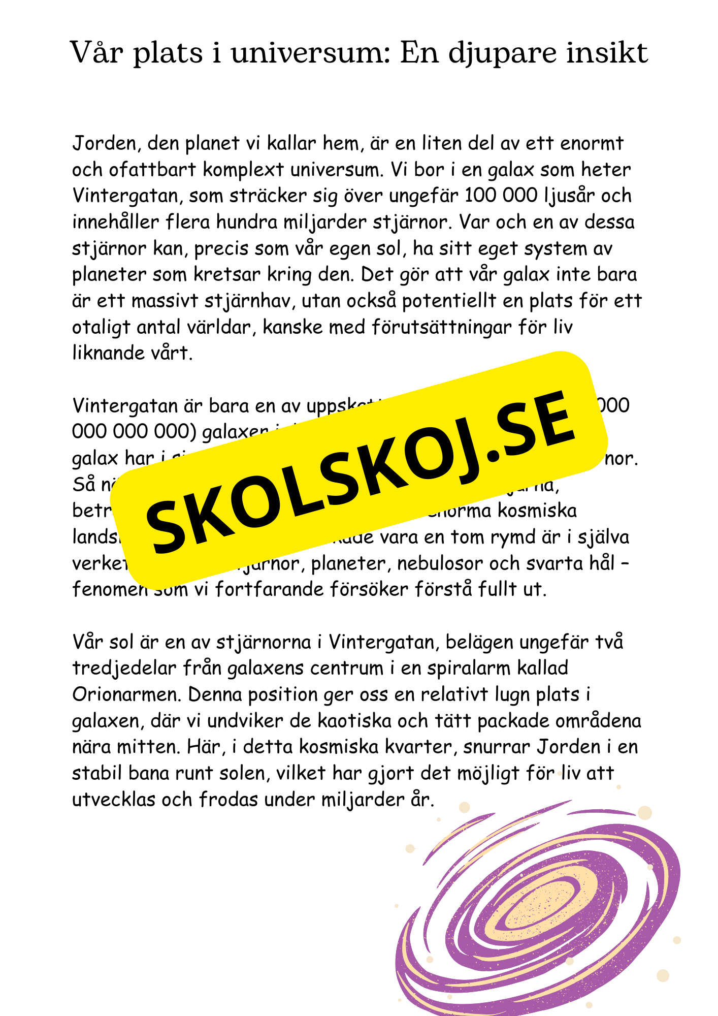 Rymden - En introduktion till astronomi (38 sidor) - Årskurs 5 - 8