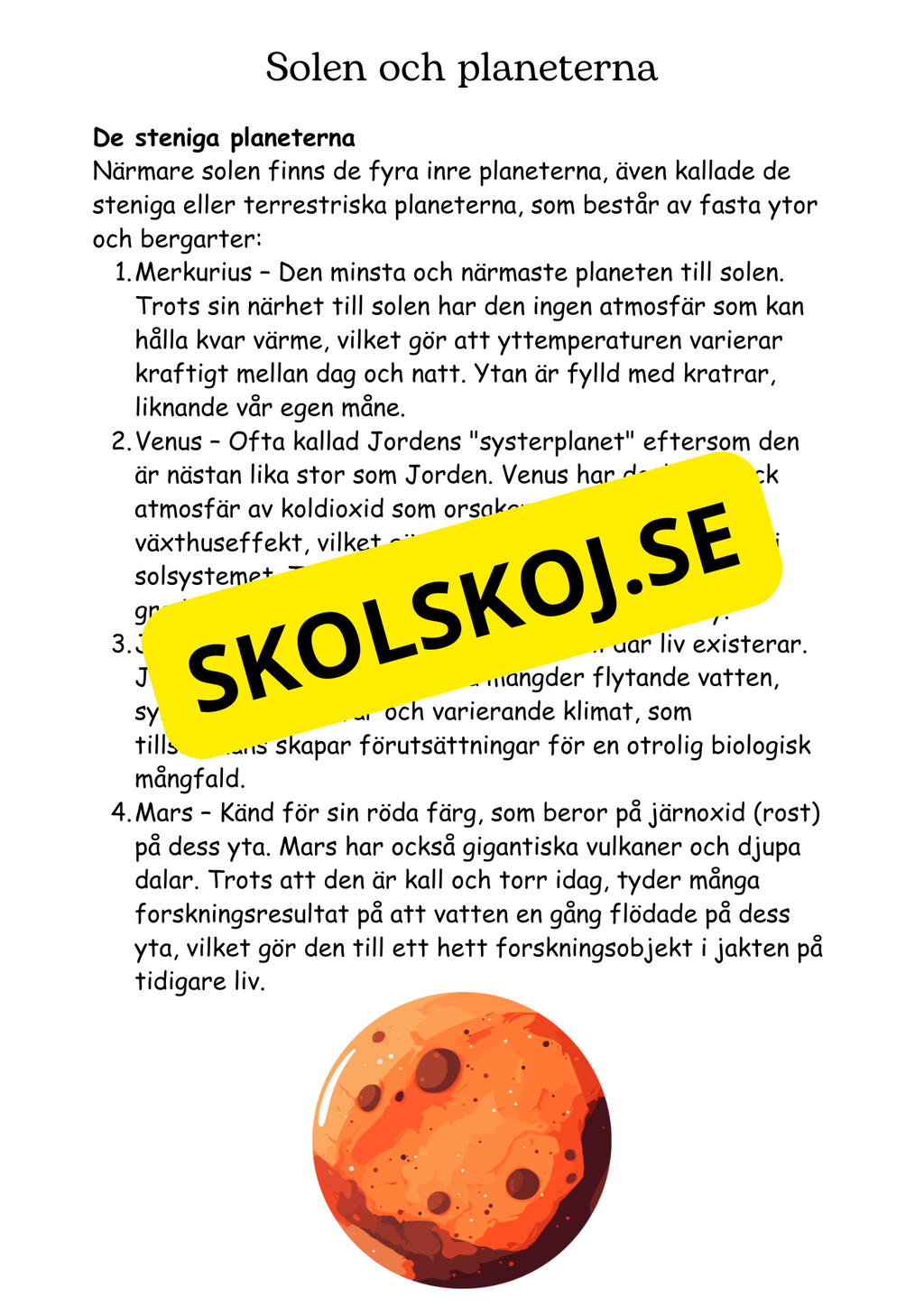 Rymden - En introduktion till astronomi (38 sidor) - Årskurs 5 - 8