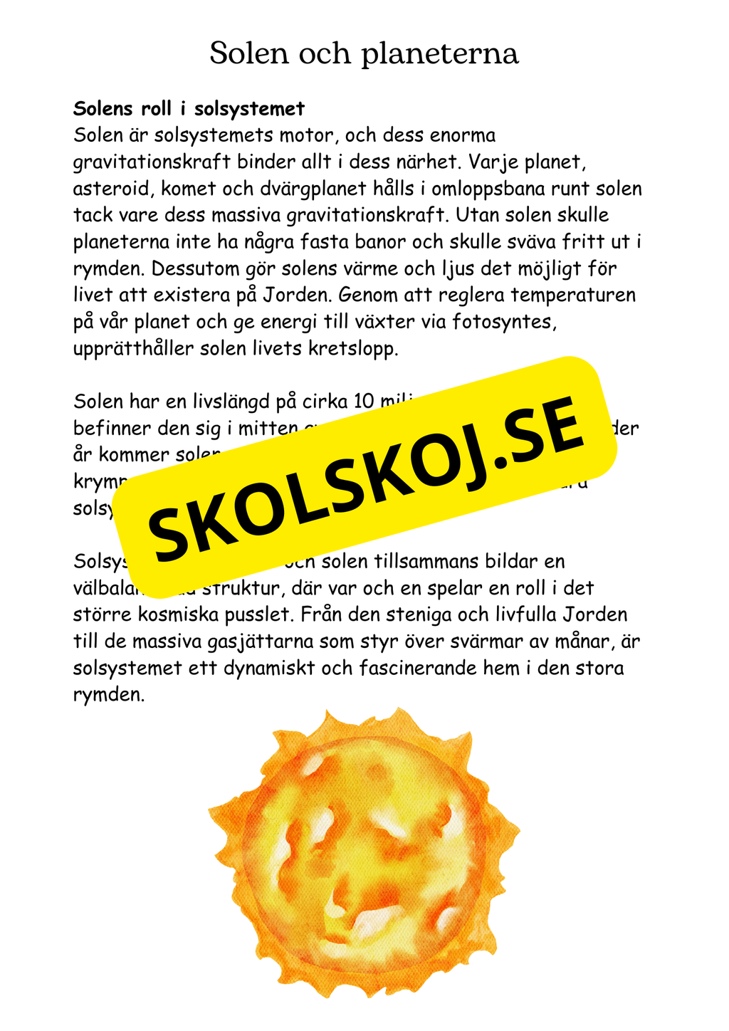Rymden - En introduktion till astronomi (38 sidor) - Årskurs 5 - 8