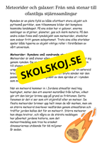 Rymden - En introduktion till astronomi (38 sidor) - Årskurs 5 - 8