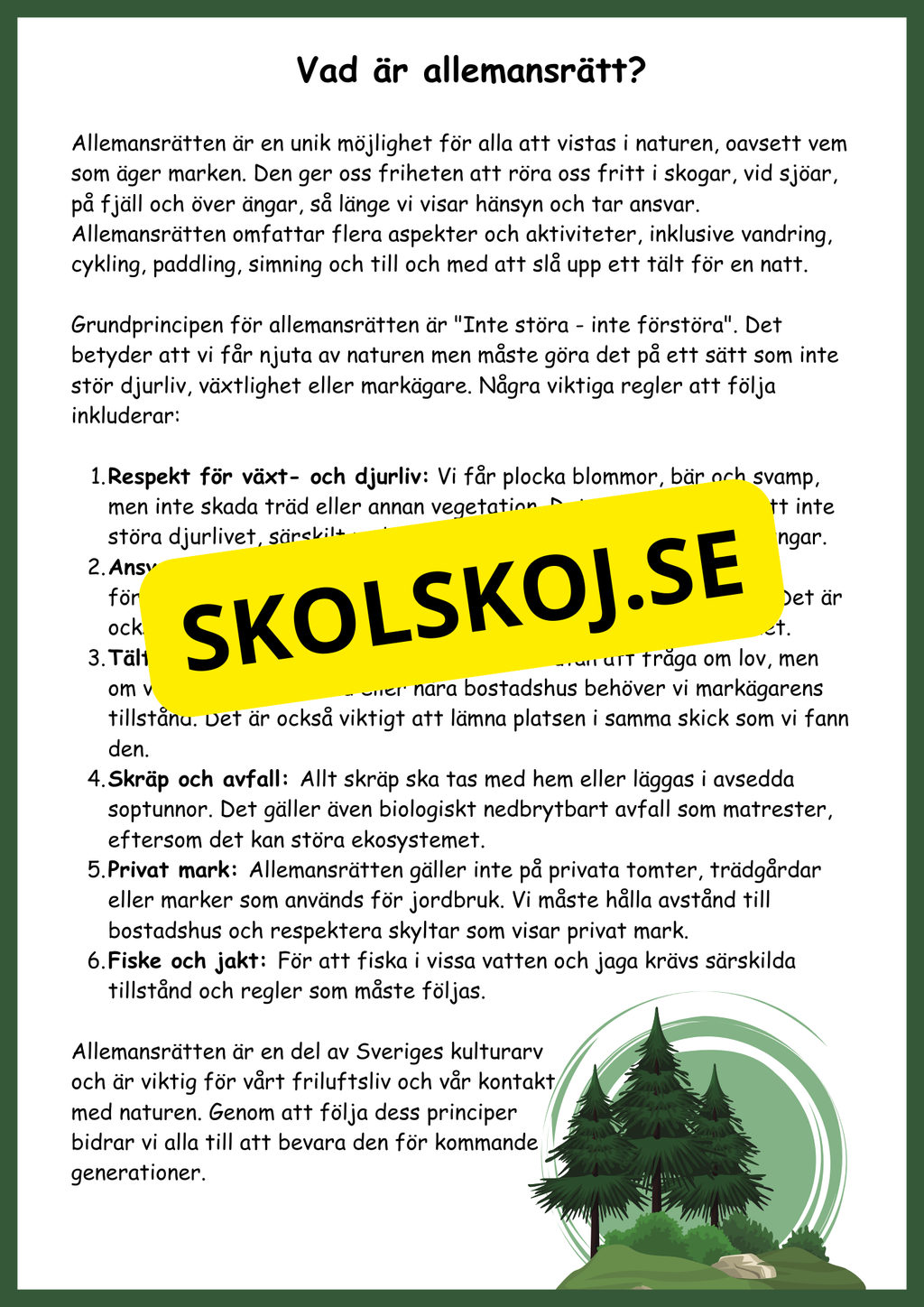 SO - Allemansrätt - Häfte