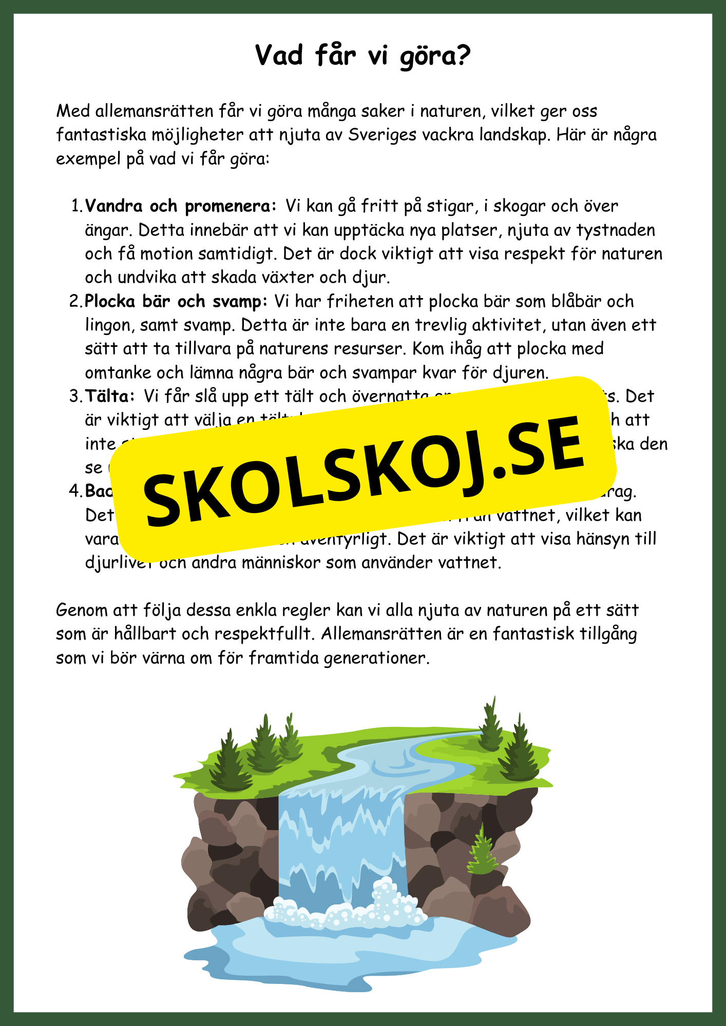 SO - Allemansrätt - Häfte