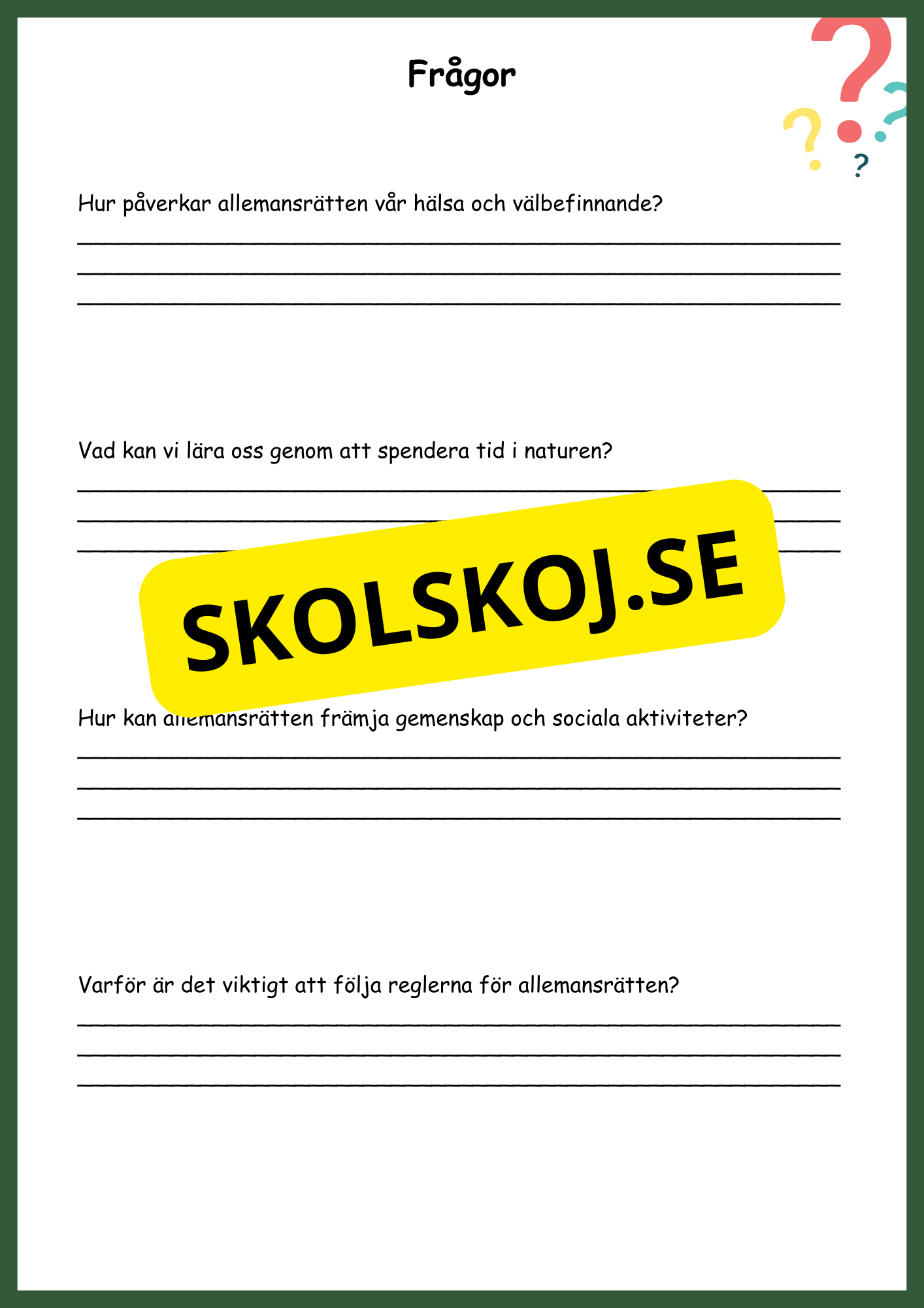 SO - Allemansrätt - Häfte