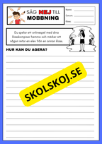 Säg nej till mobbning - Vad skulle du kunna göra