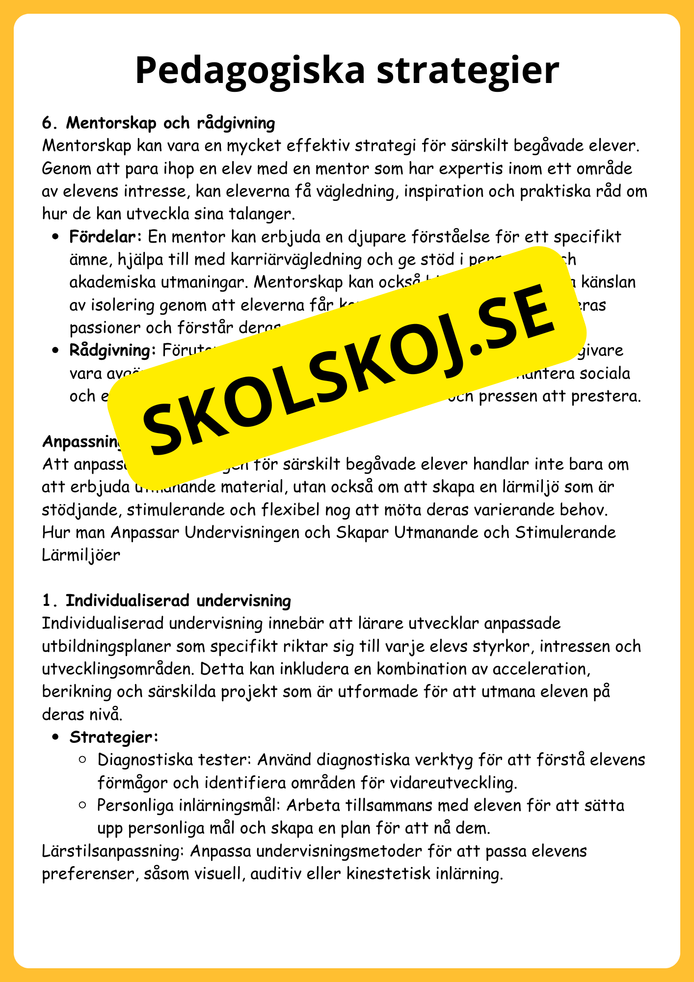 Särskild begåvning: En pedagogisk guide