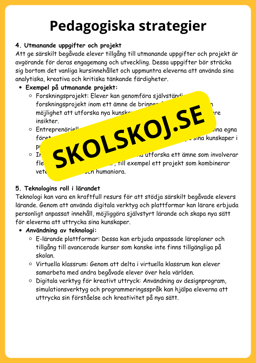 Särskild begåvning: En pedagogisk guide