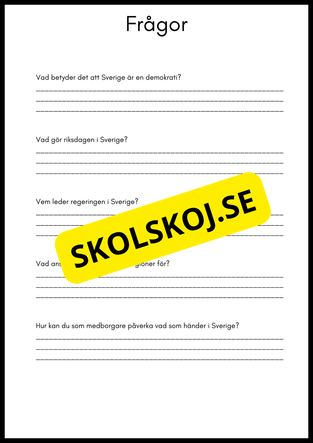Så styrs Sverige - Åk 4 - 6