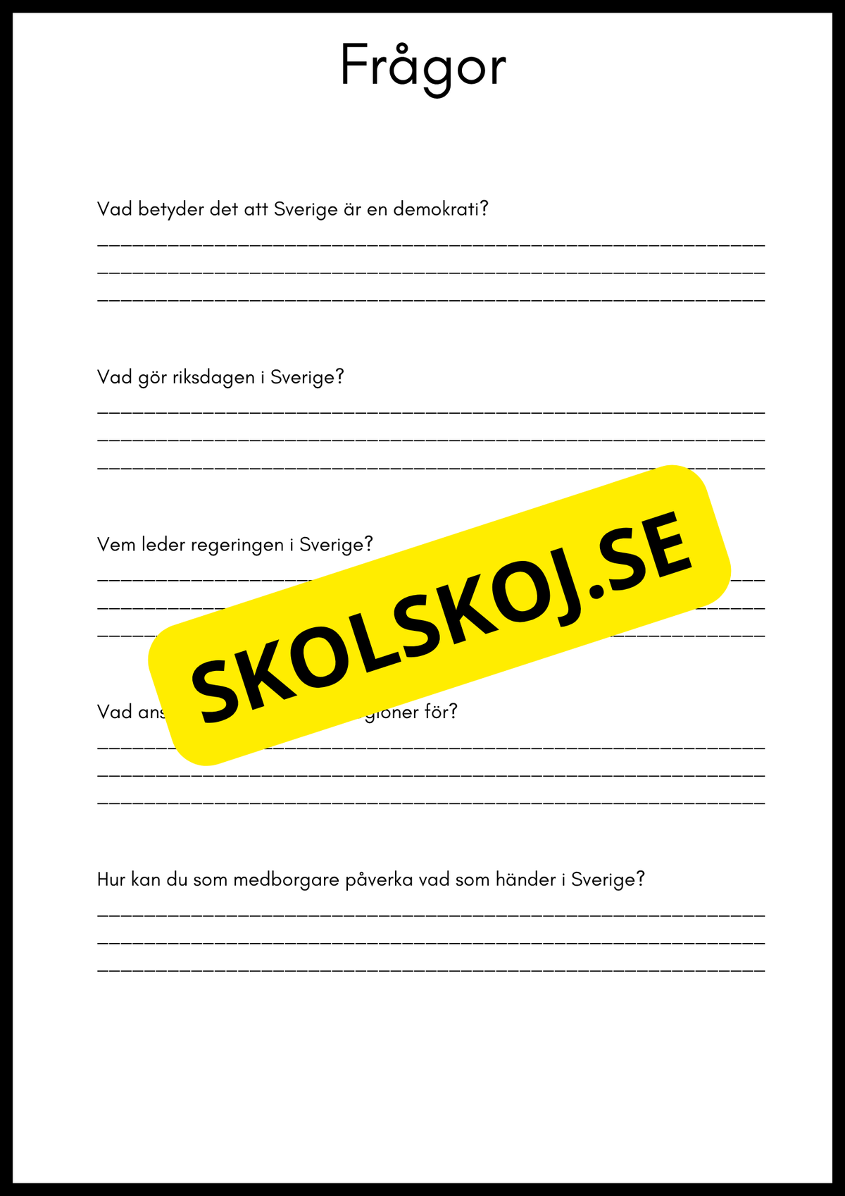 Så styrs Sverige - Åk 4 - 6