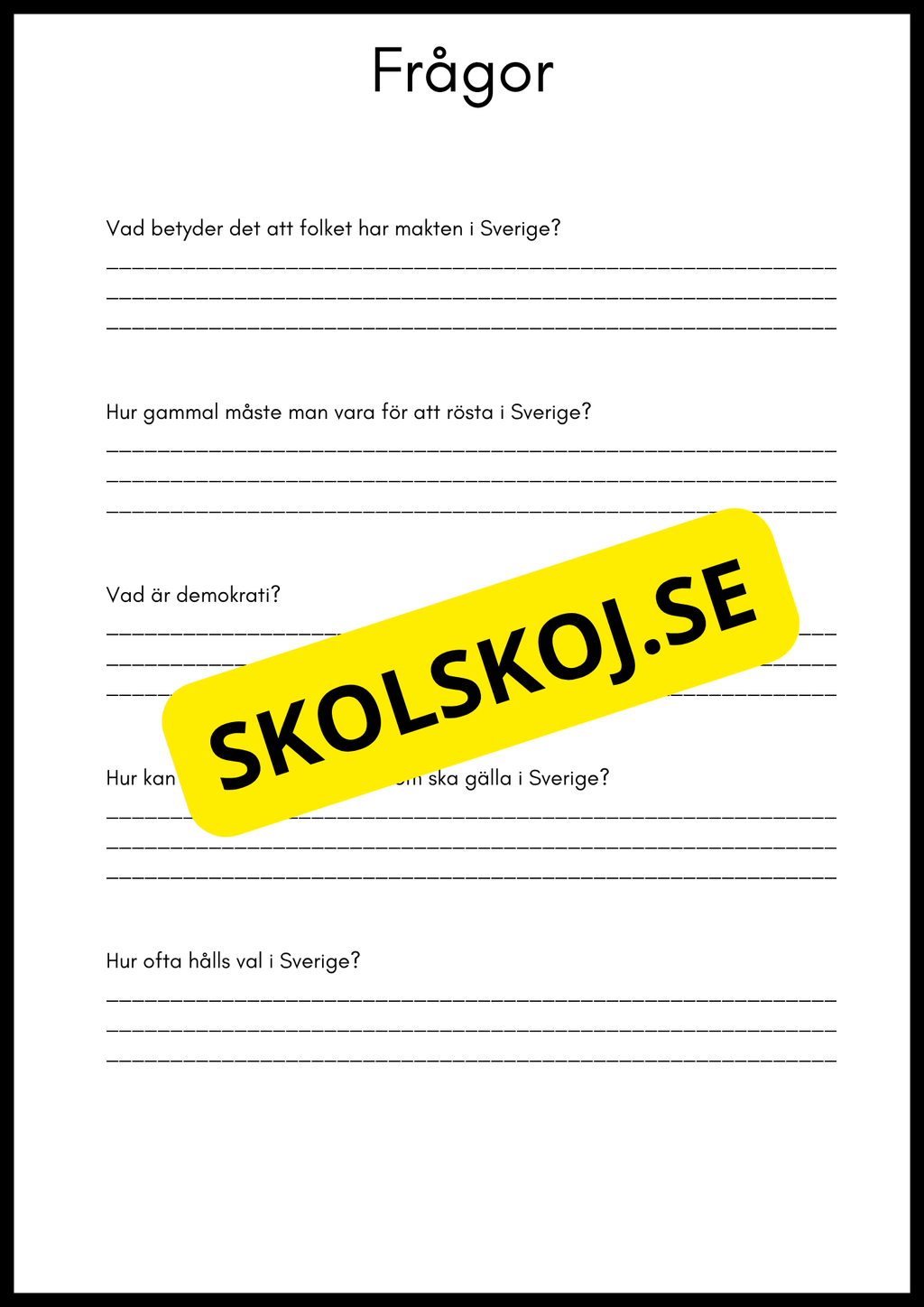 Så styrs Sverige - Åk 4 - 6