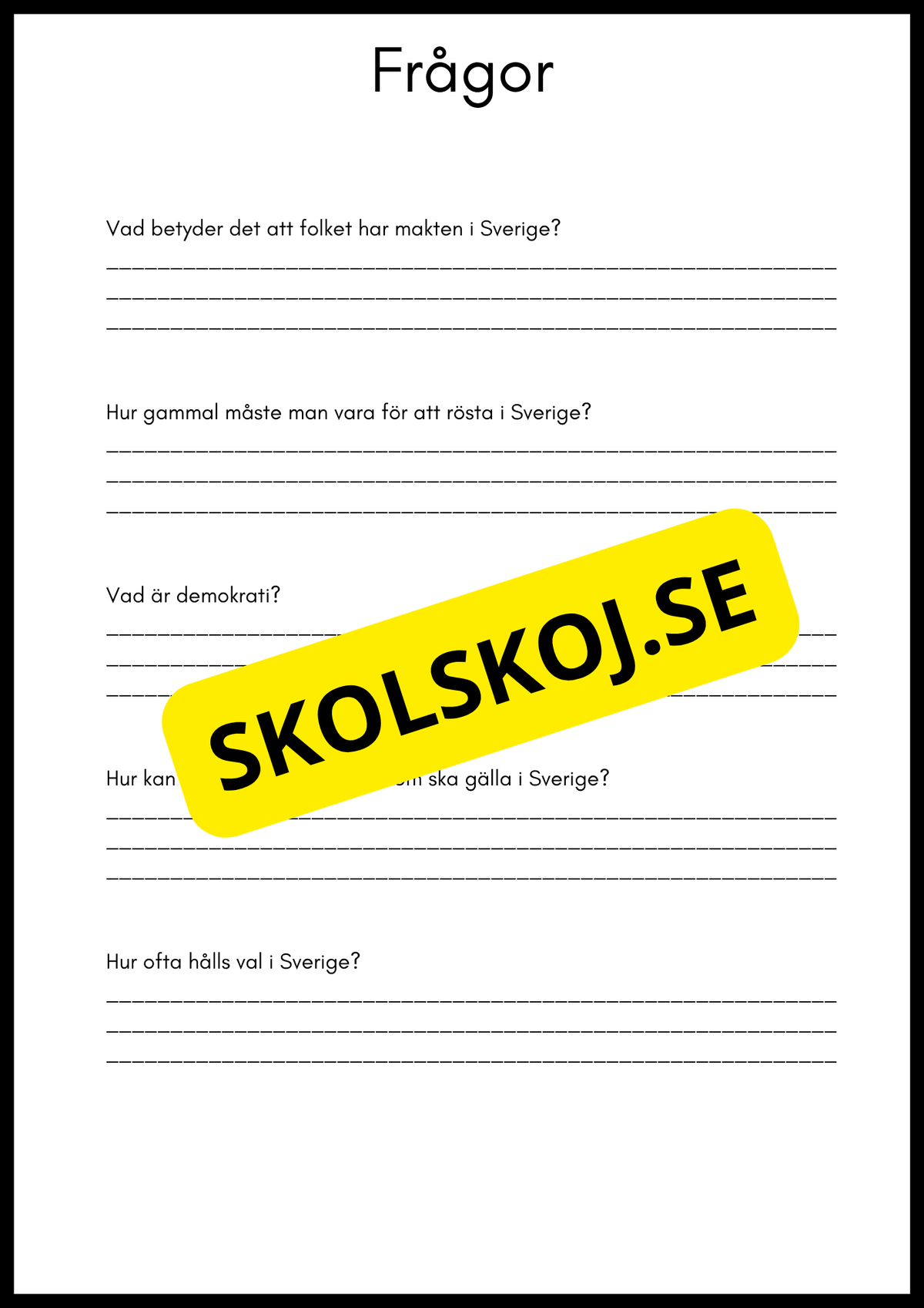 Så styrs Sverige - Åk 4 - 6