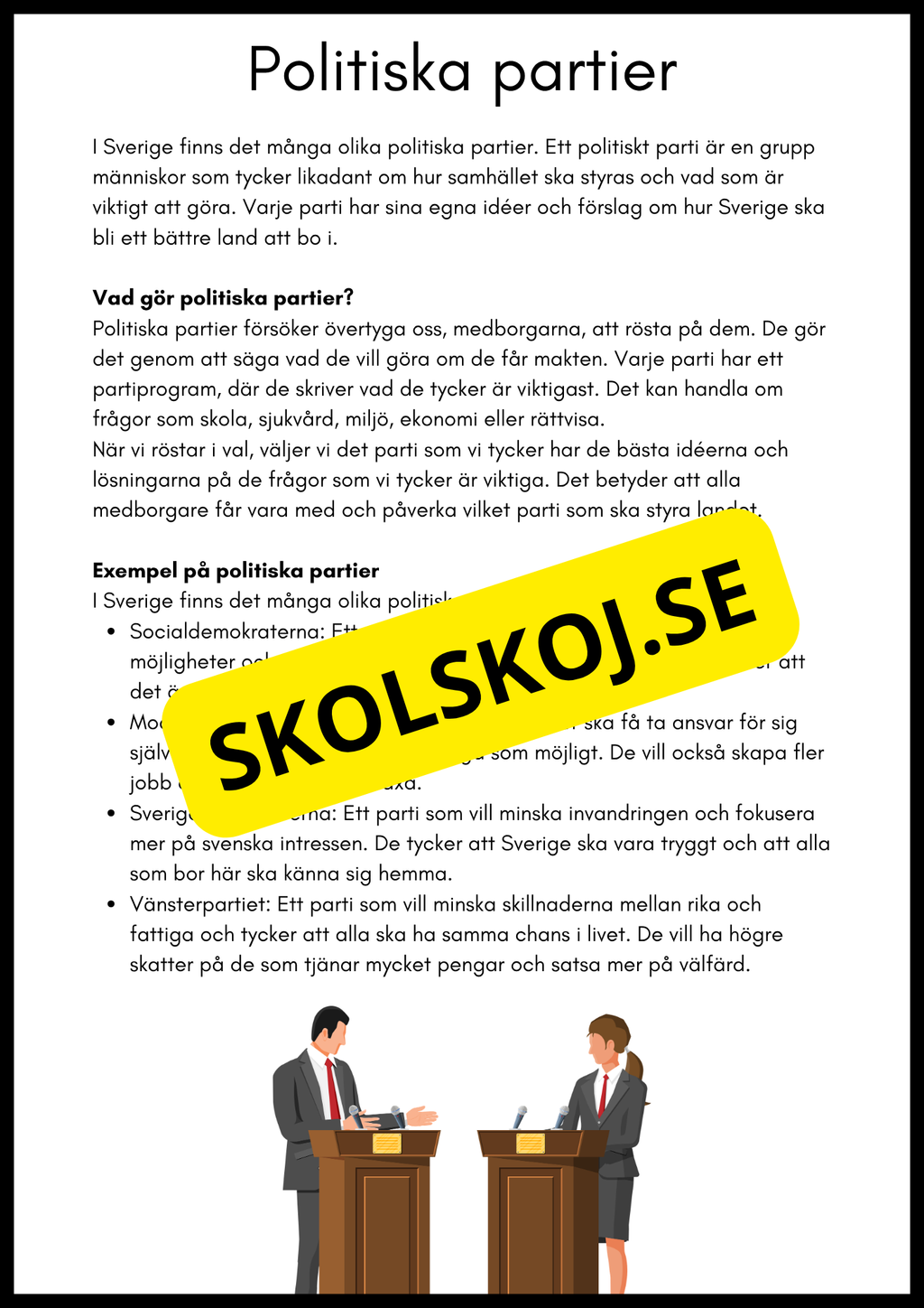 Så styrs Sverige - Åk 4 - 6