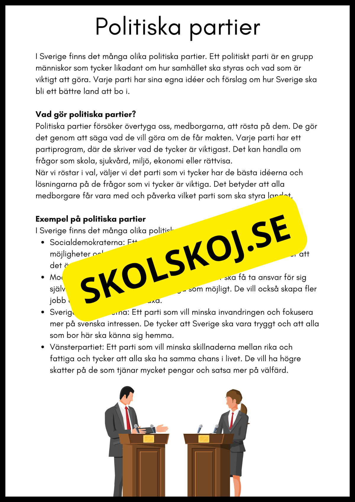 Så styrs Sverige - Åk 4 - 6
