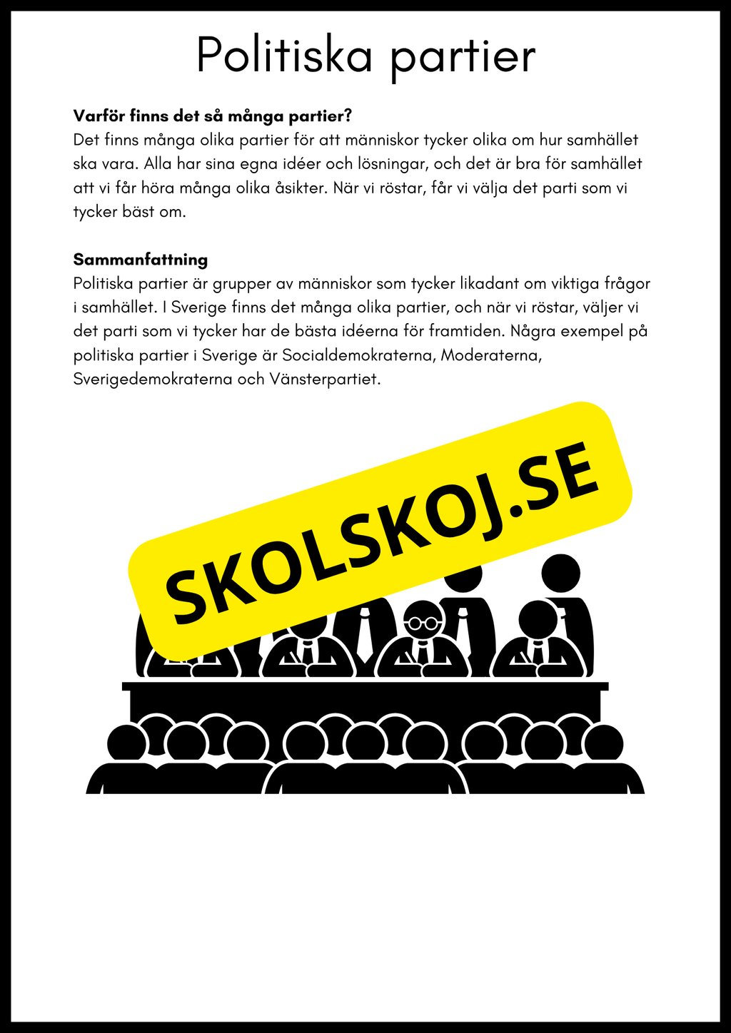 Så styrs Sverige - Åk 4 - 6