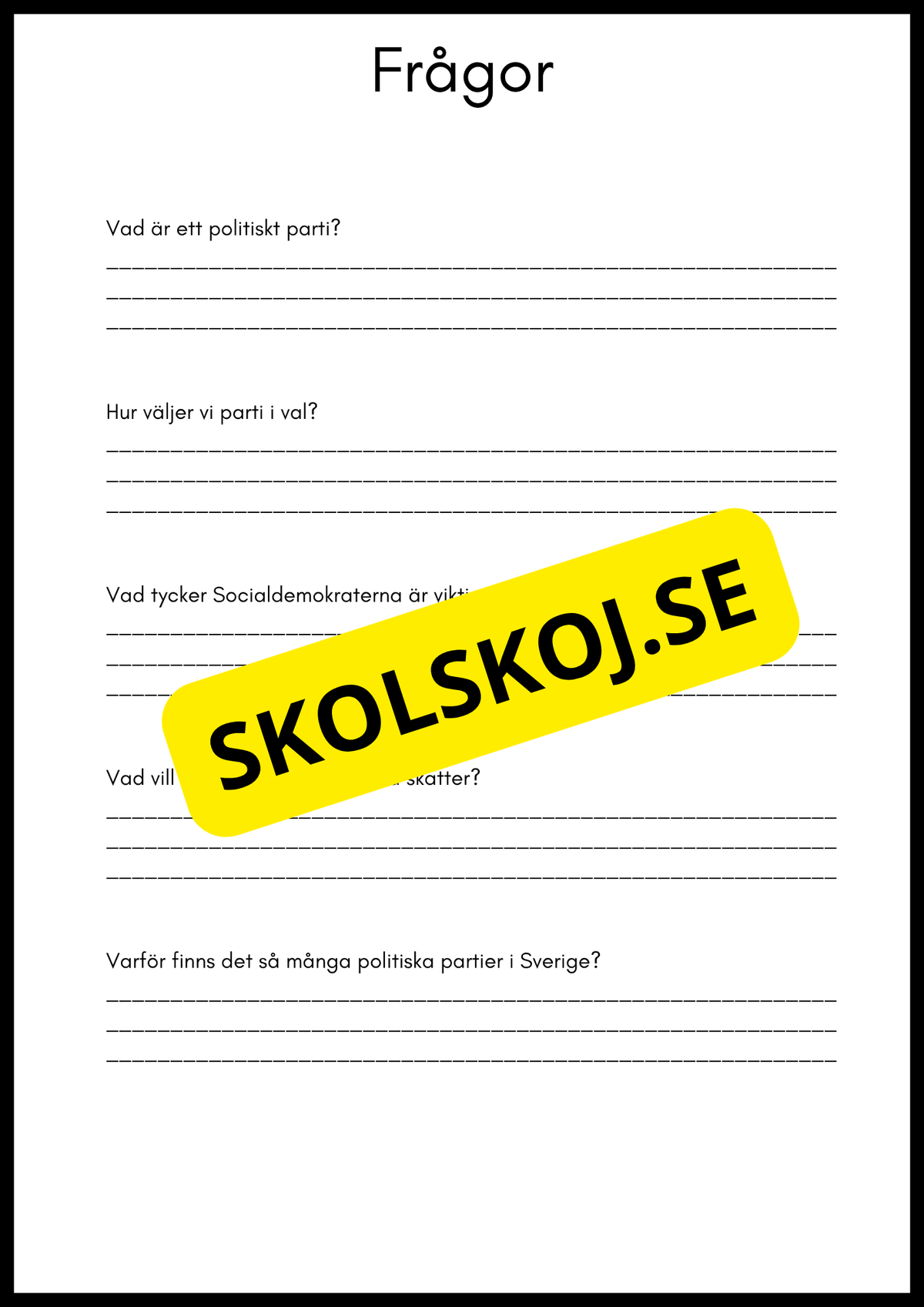 Så styrs Sverige - Åk 4 - 6