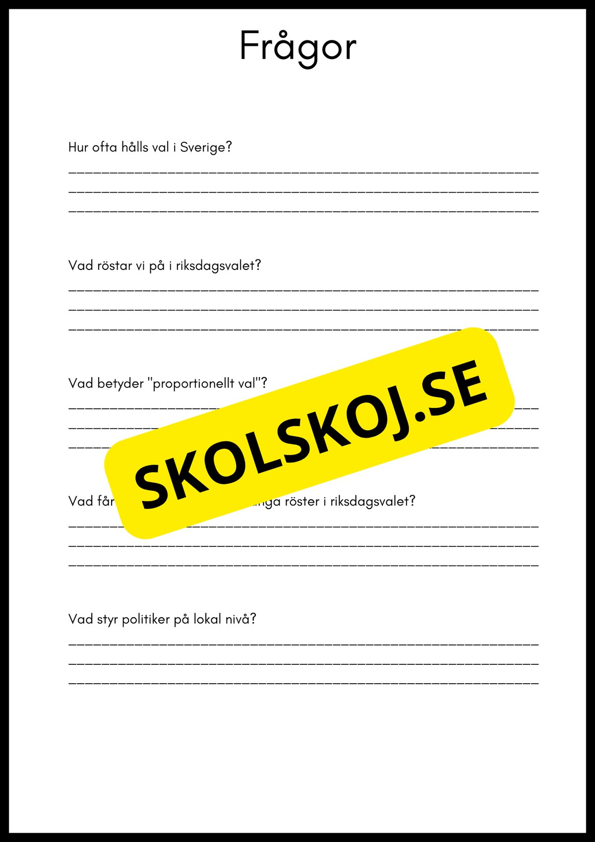 Så styrs Sverige - Åk 4 - 6