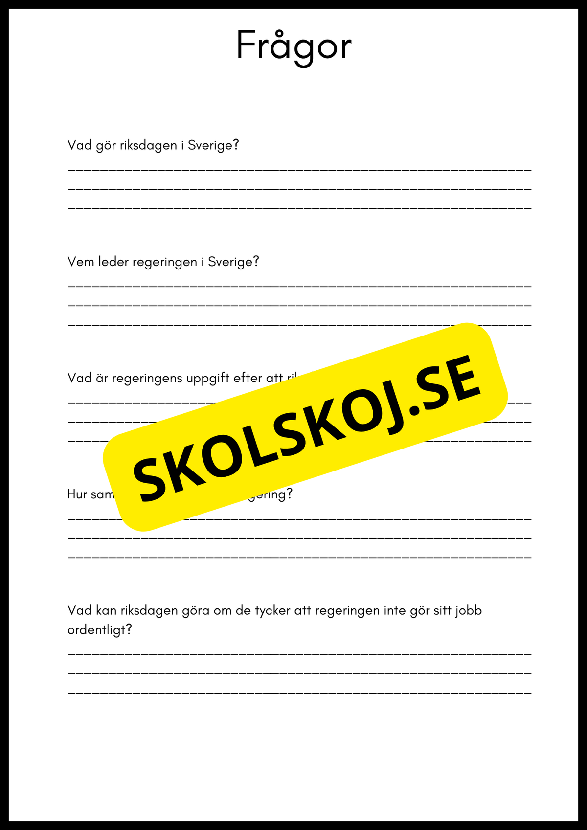 Så styrs Sverige - Åk 4 - 6