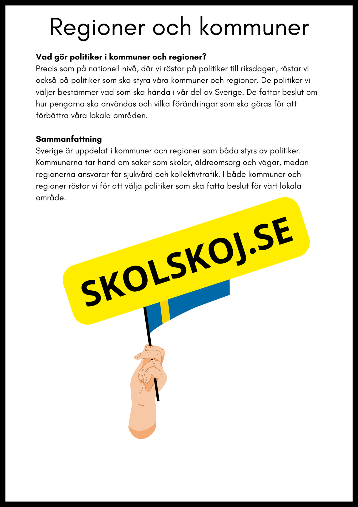 Så styrs Sverige - Åk 4 - 6