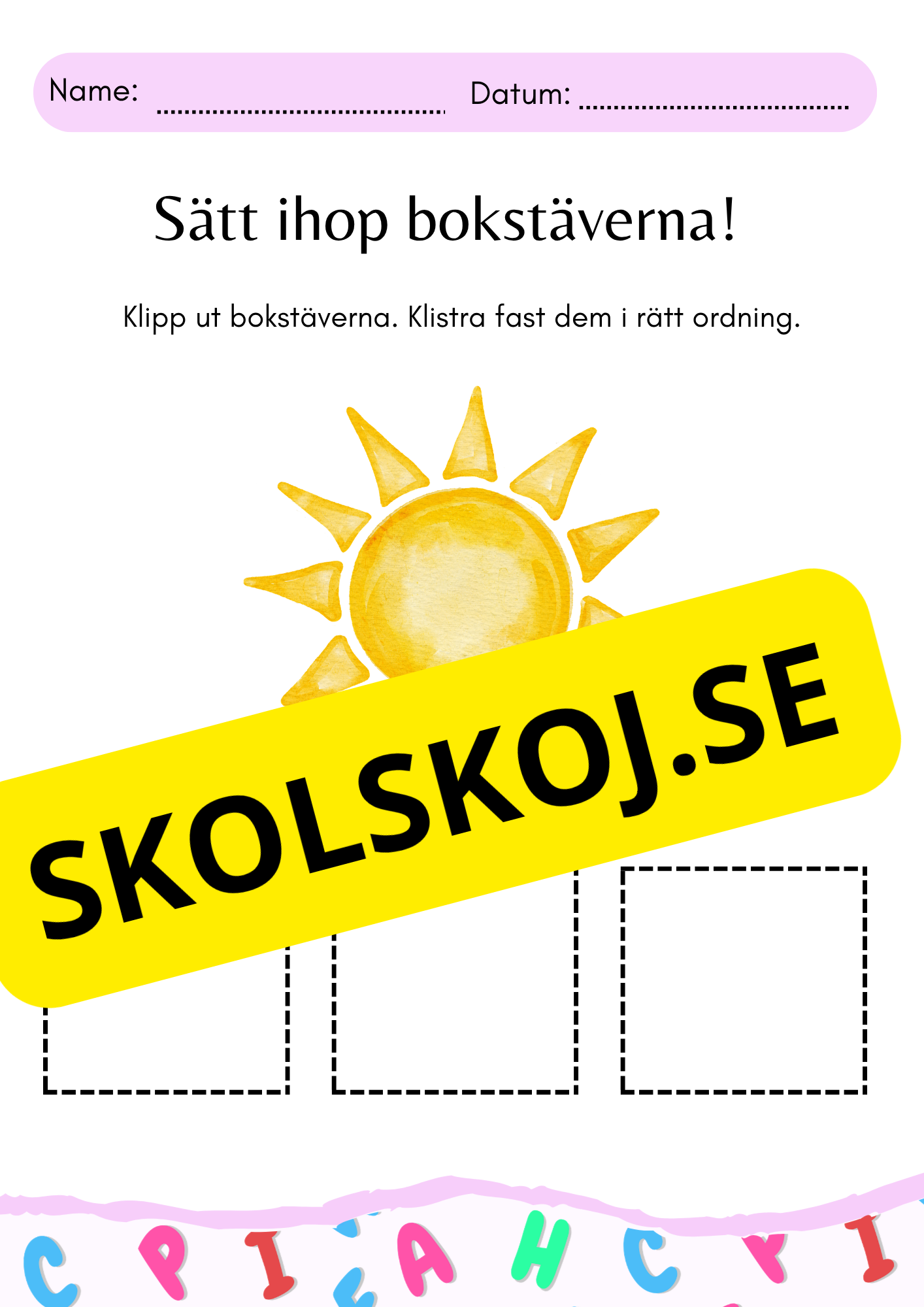 Sätt ihop stavelserna!