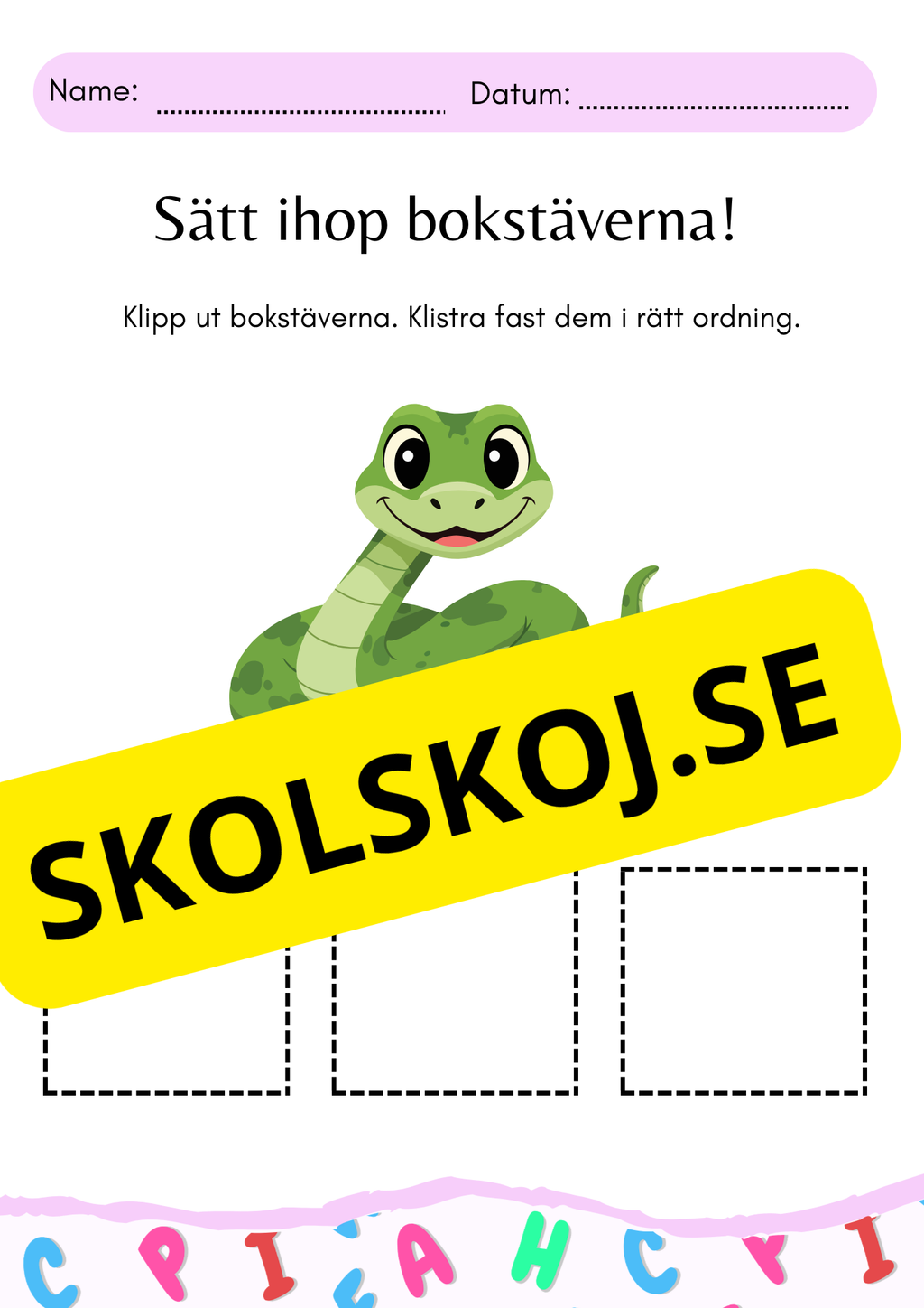 Sätt ihop stavelserna!