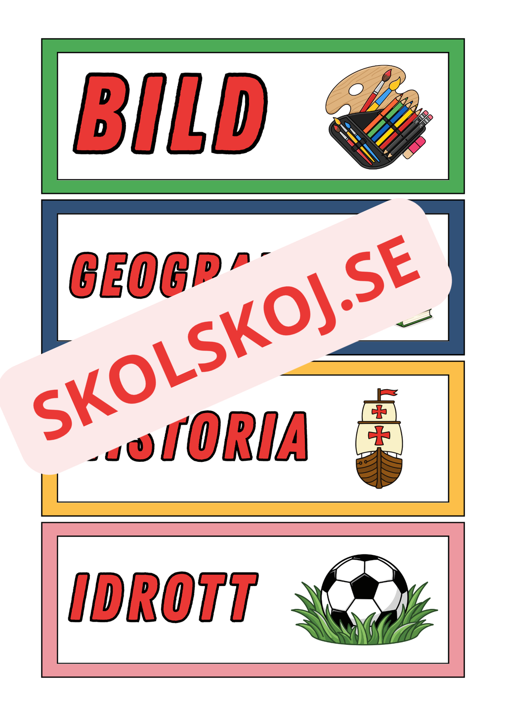 Schemaskyltar med bildstöd