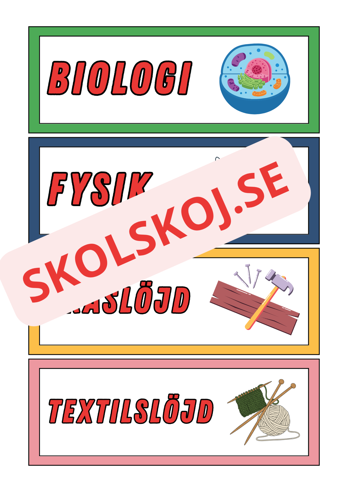 Schemaskyltar med bildstöd