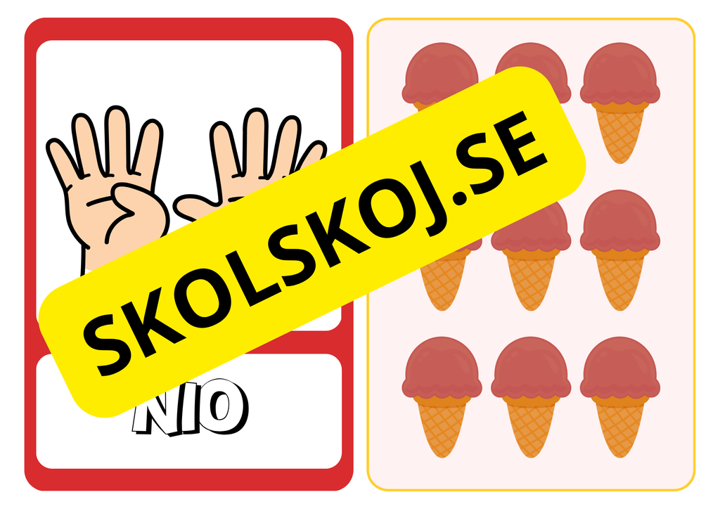 Sifferkort 1–10