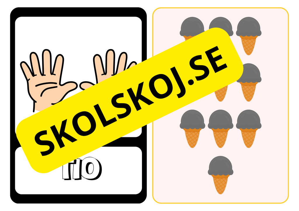 Sifferkort 1–10