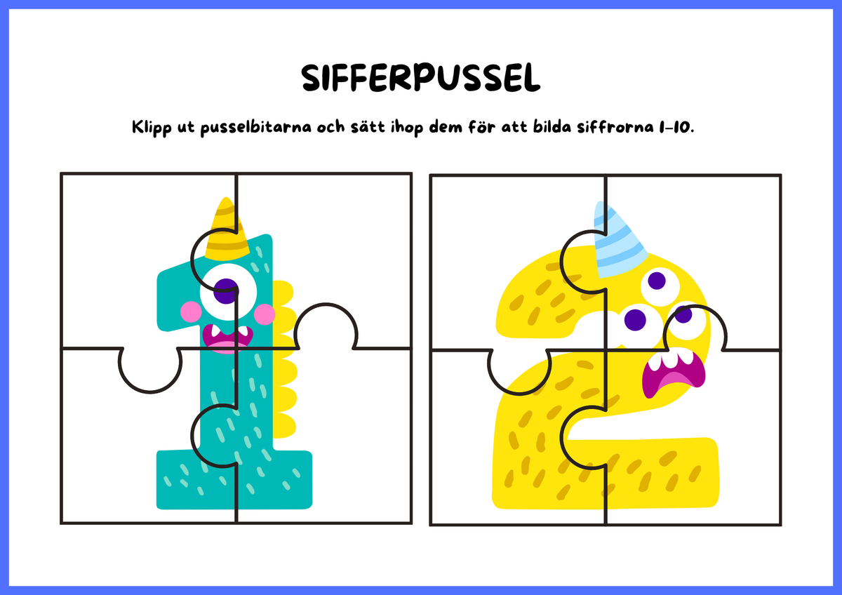 Sifferpussel 1 - 10