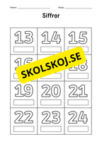 Siffror - Övningsbok