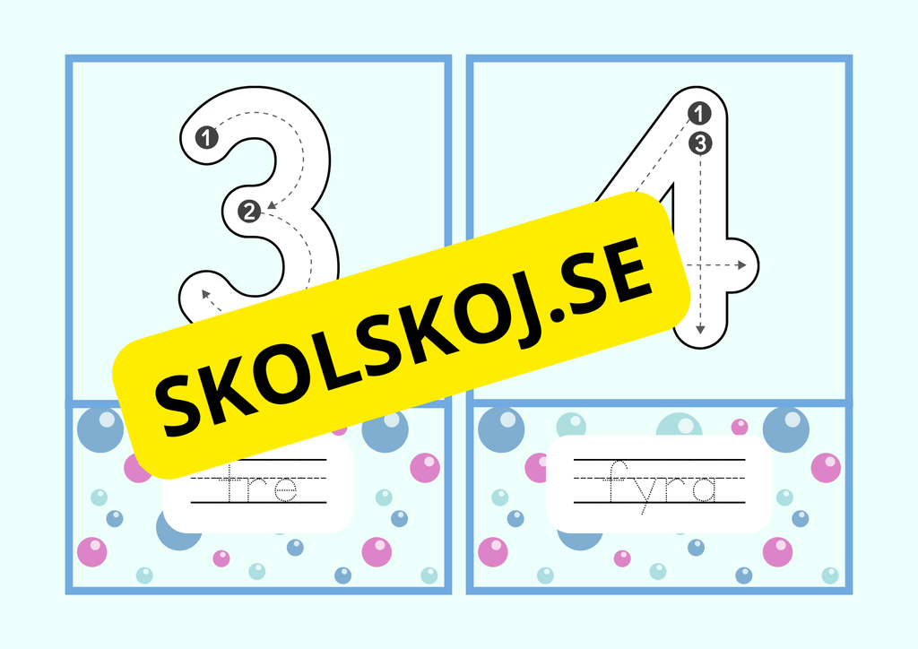Siffror – stava och skriv – A5-format