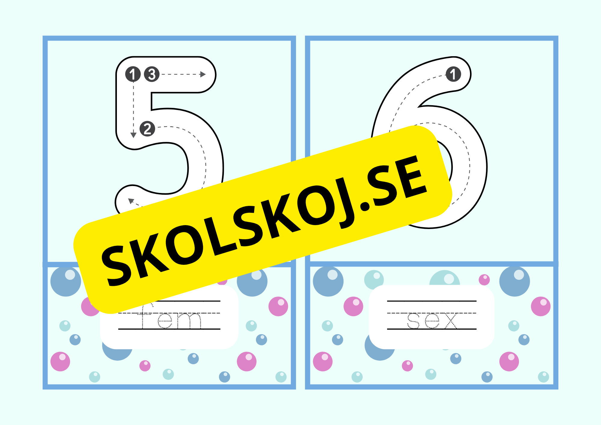 Siffror – stava och skriv – A5-format