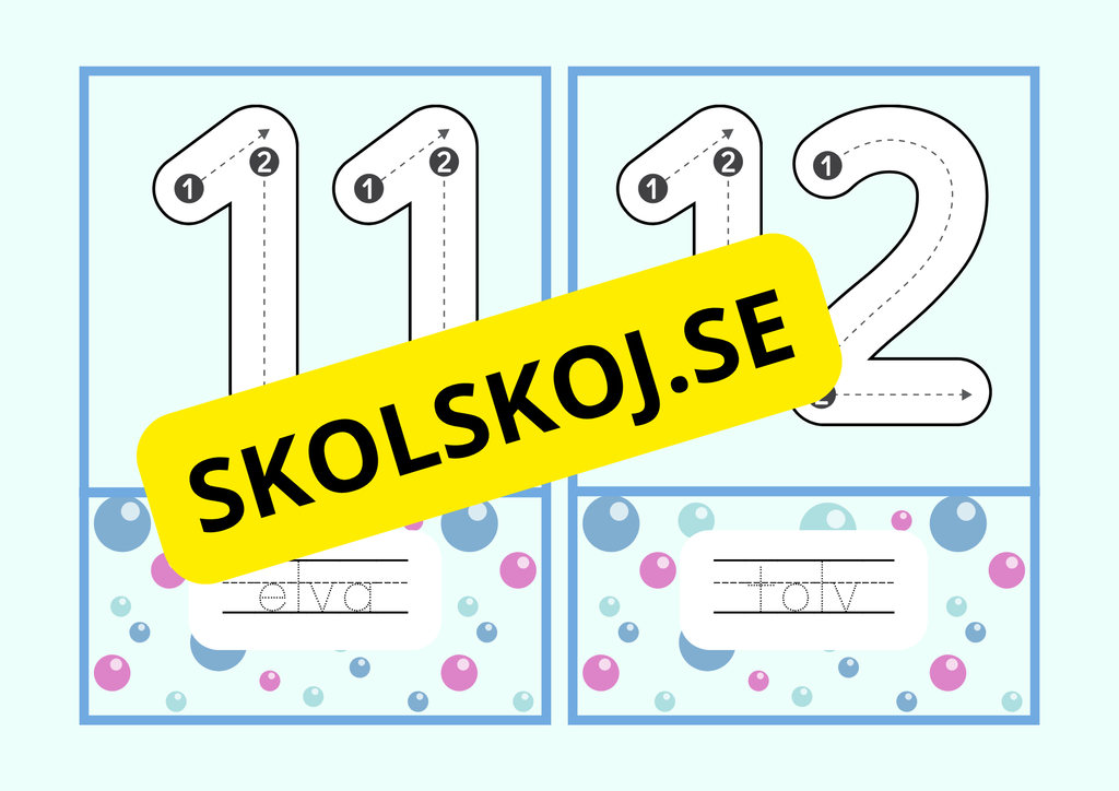 Siffror – stava och skriv – A5-format