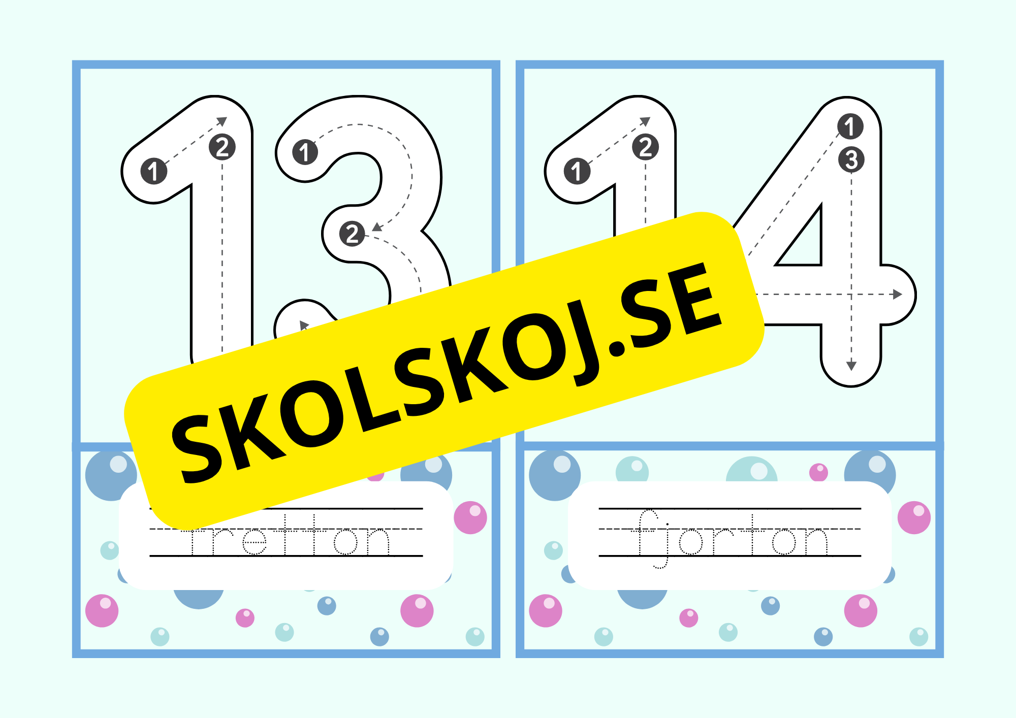 Siffror – stava och skriv – A5-format