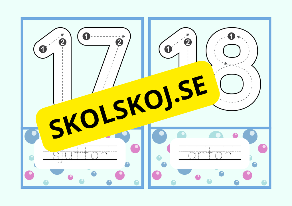 Siffror – stava och skriv – A5-format