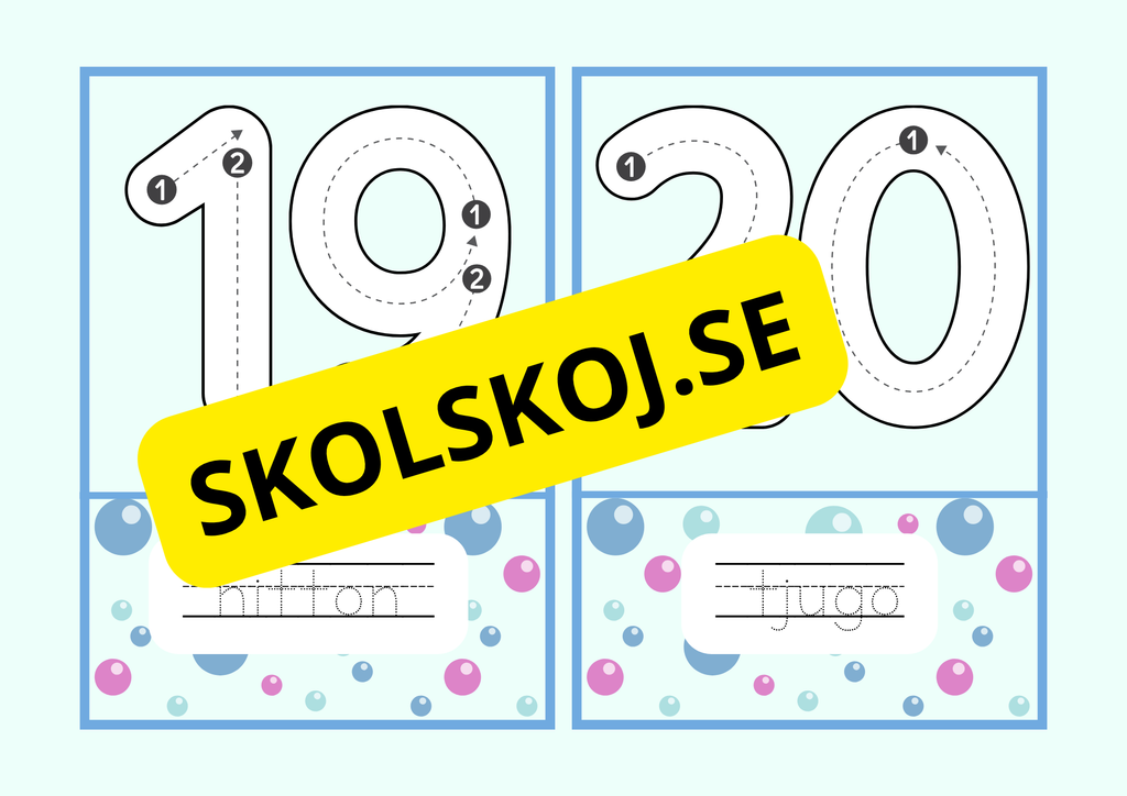 Siffror – stava och skriv – A5-format
