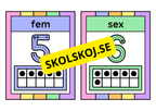 Siffror 1 - 10 - Bilder att sätta upp
