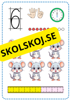 Siffrorna 1–10 – Färgglada matematikplanscher