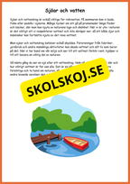 Sjöar och vattendrag - Årskurs 4 - 5