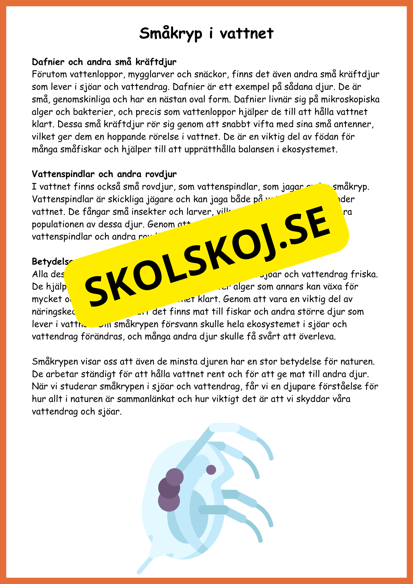 Sjöar och vattendrag - Årskurs 4 - 5