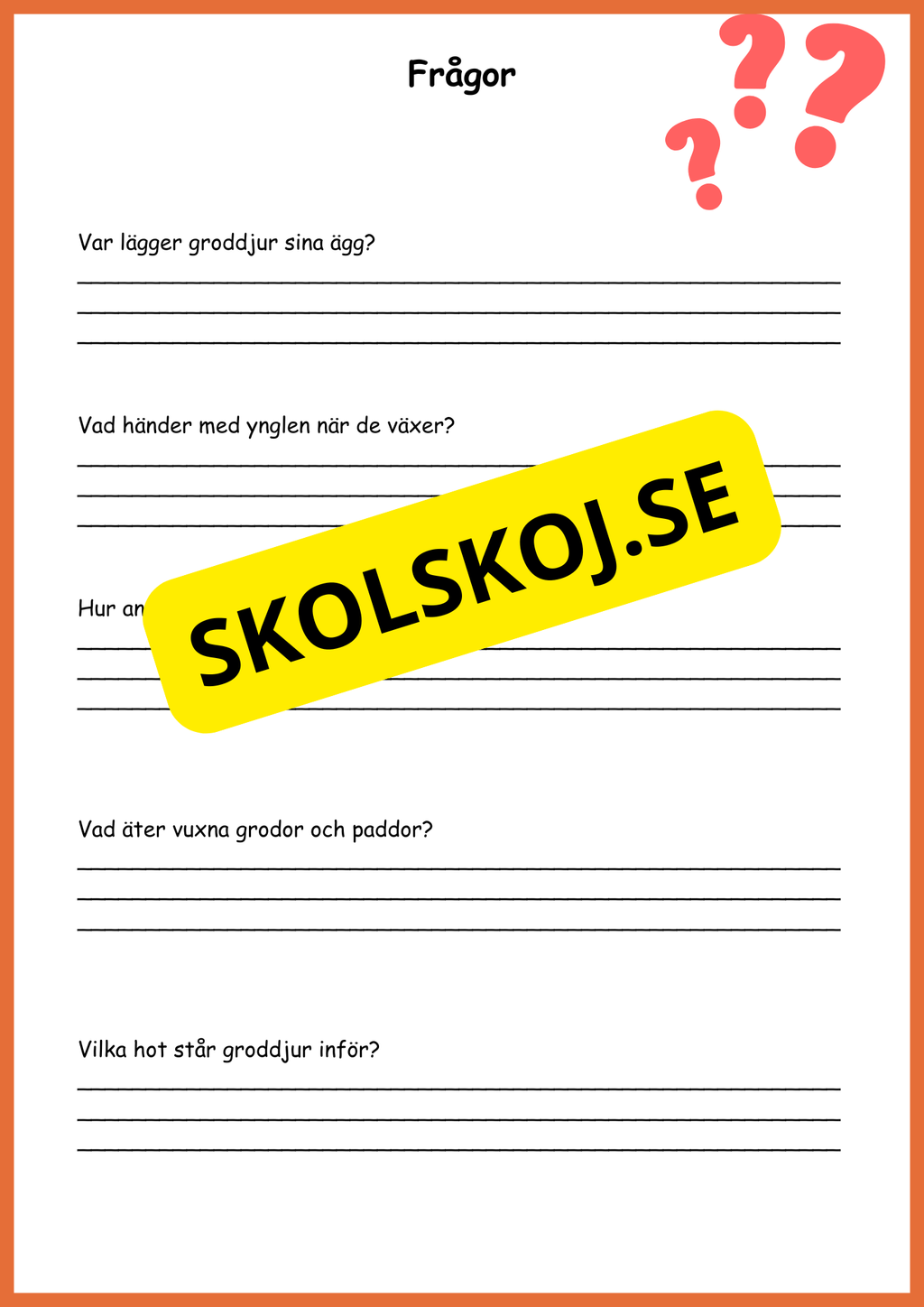Sjöar och vattendrag - Årskurs 4 - 5
