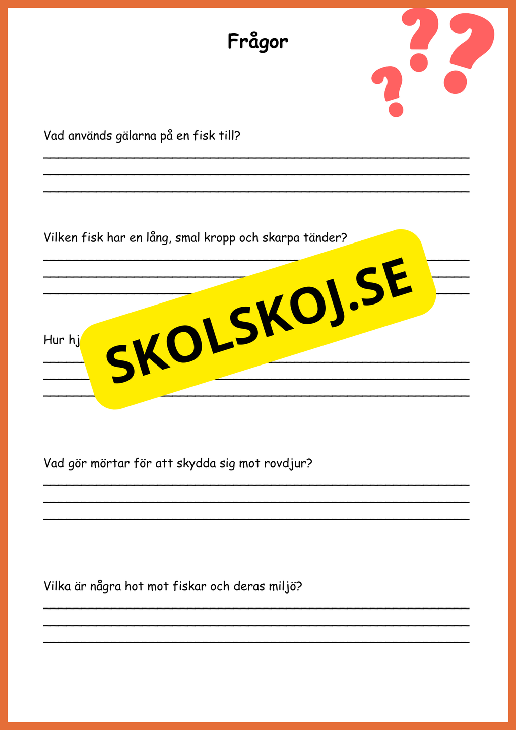 Sjöar och vattendrag - Årskurs 4 - 5