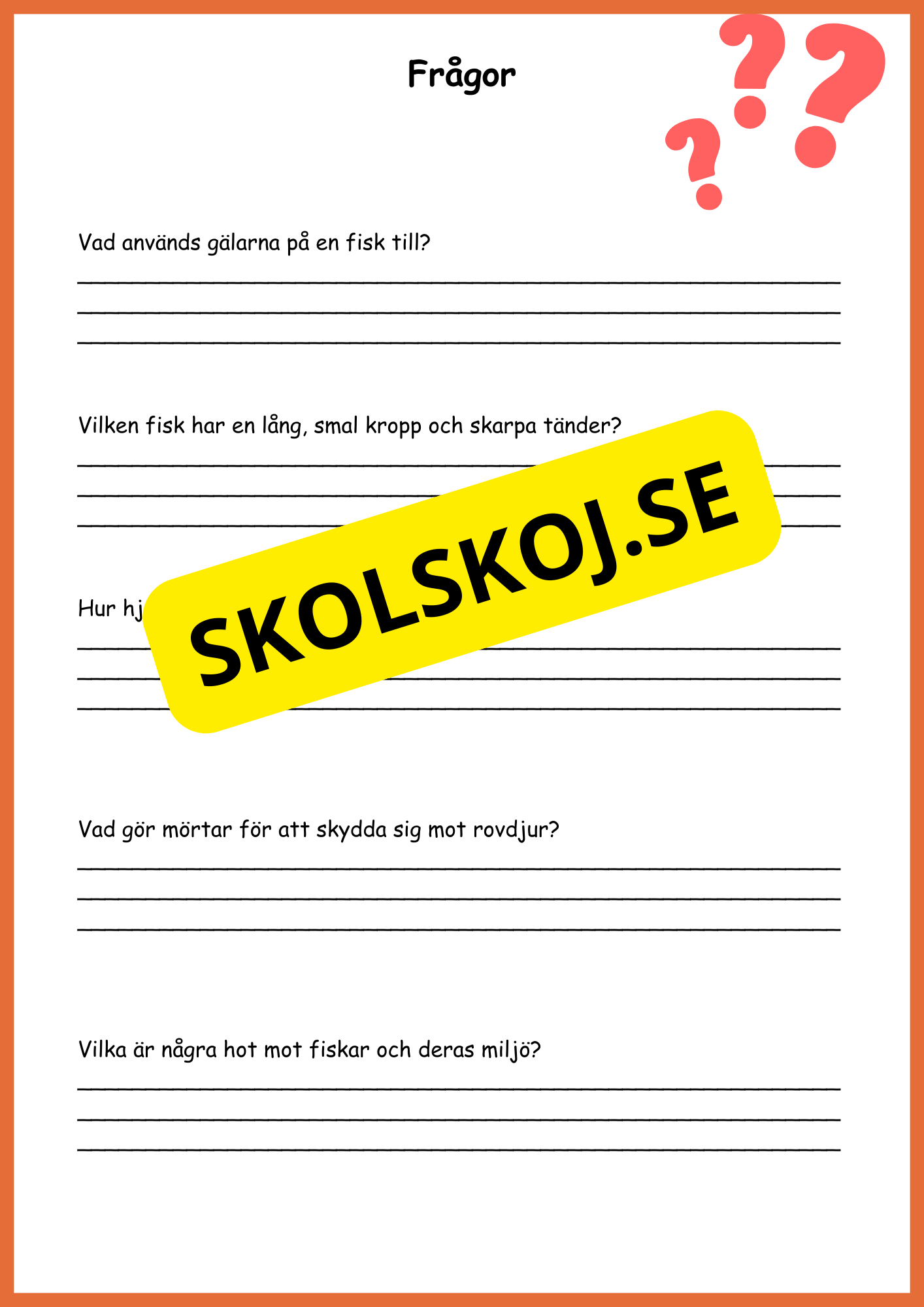 Sjöar och vattendrag - Årskurs 4 - 5