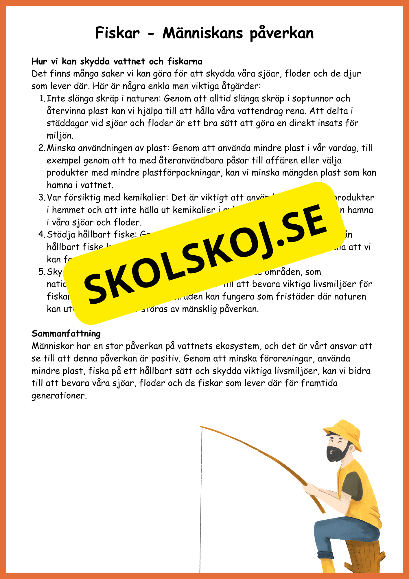 Sjöar och vattendrag - Årskurs 4 - 5