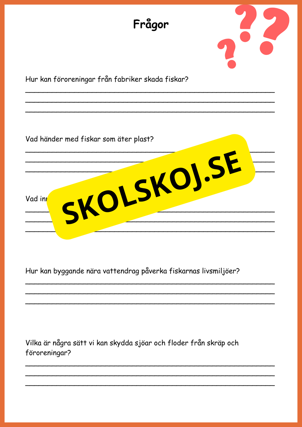 Sjöar och vattendrag - Årskurs 4 - 5
