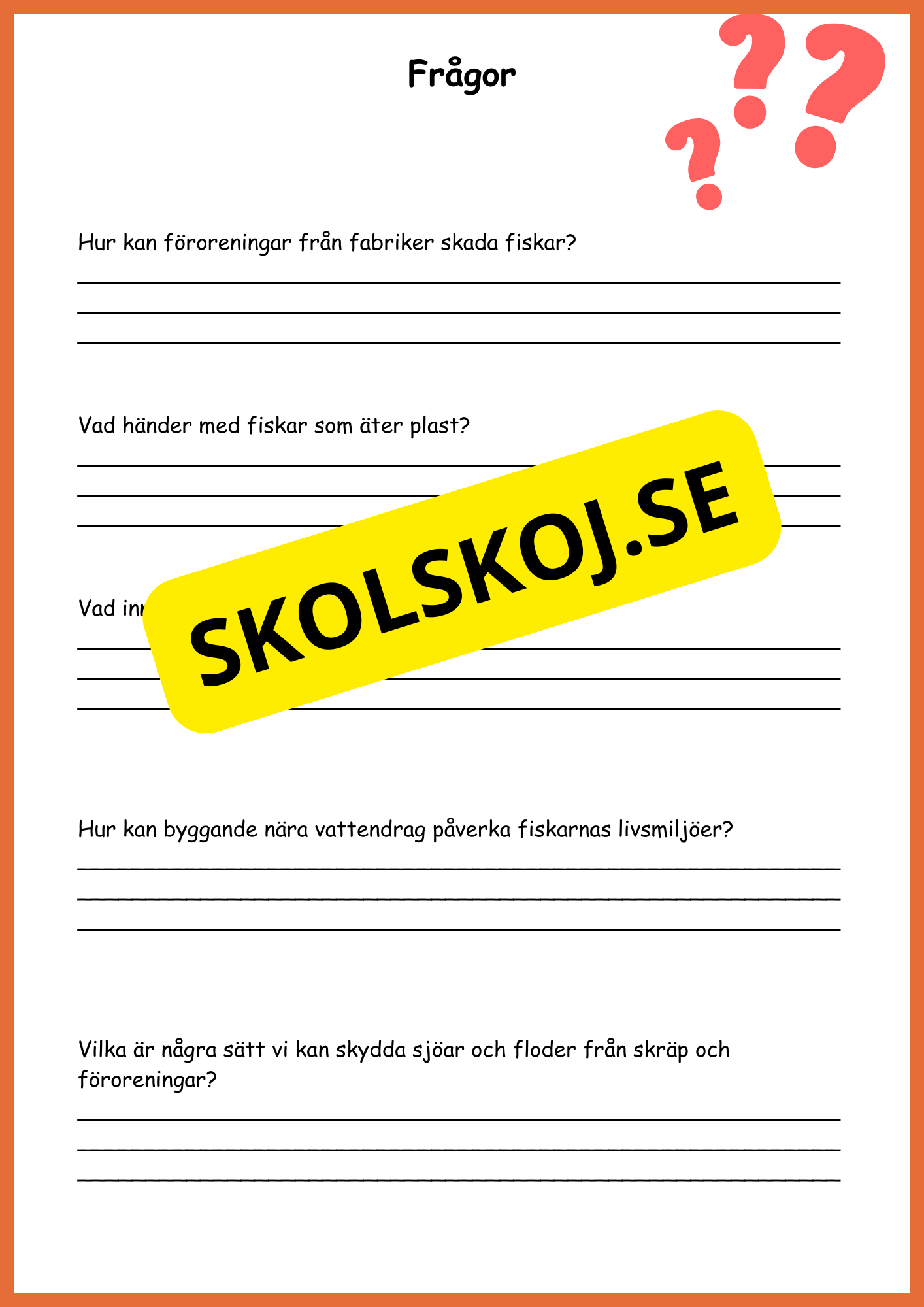 Sjöar och vattendrag - Årskurs 4 - 5